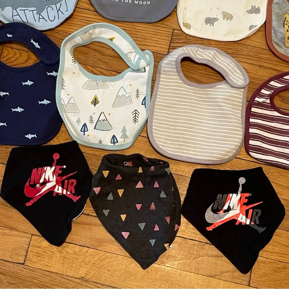 Lot of Bibs (10 Regular and 3 Bandana Bibs)